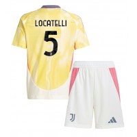 Juventus Manuel Locatelli #5 Bortedraktsett Barn 2024-25 Kortermet (+ Korte bukser)